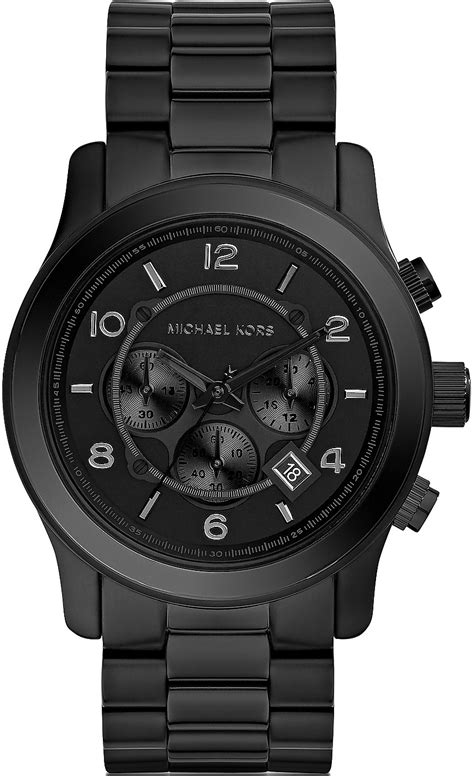 michael kors black oversized watch|michael kors matte black watch.